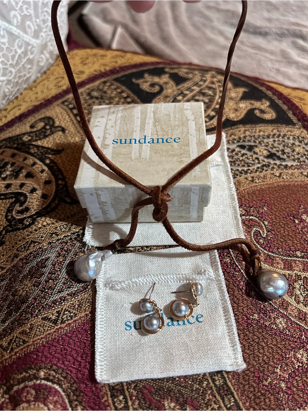 Sundance Ocean Sea Pearls dangle pierced earrings